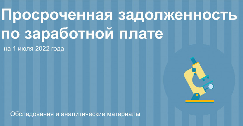 Иркутскстат о просроченной задолженности  по заработной плате на 1 июля 2022 года