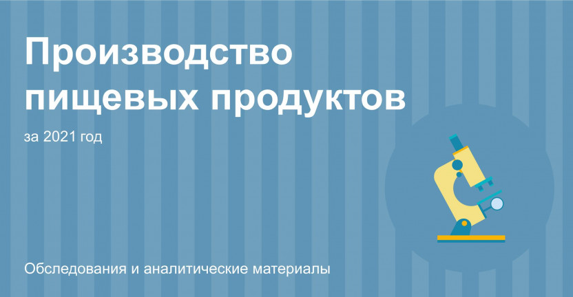 Производство пищевых продуктов в Иркутской области за 2021 год